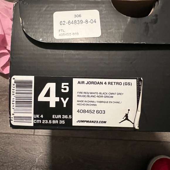 Jordan 4 Retro Toro Bravo (GS) - Picture 7 of 7